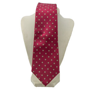 Vintage Men's Necktie ARNIE Maroon 100% Italian Silk Made in the USA Classic Tie